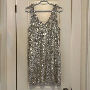 Silver sequin party dress from Reitmans